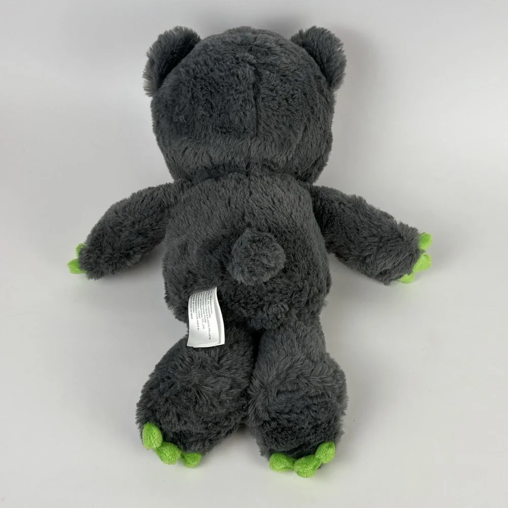 Creepy Zombie Bear Plush 14″ Neon Green & Pink Horror Stuffed Animal